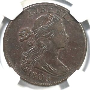 1803 S-250 R-3 NGC XF 40 Sm Date Sm Frac Draped Bust Large Cent Coin 1c