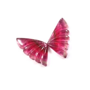 Loose Gemstone Natural Bio Tourmaline Hand Carved Butterfly Wings Stone A1899 - Picture 1 of 3