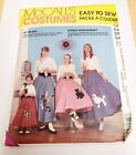 EASY McCall 7253 Poodle Circle Skirt Costume Sew Pattern Sock Hop, Dress Up  