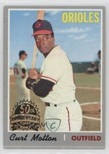2019 Topps Heritage 1970 Buybacks Curt Motton (50th Anniversary Logo on Left)