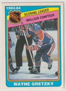 1984-85 OPC Wayne Gretzky Scoring Leader Card #380 Edmonton Oilers