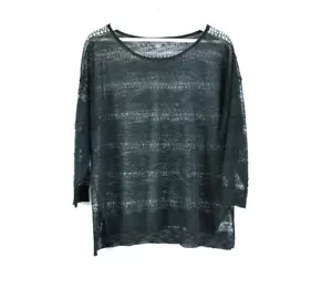 Sussan Top Lace Sheer Womens Black Size M - Picture 1 of 12