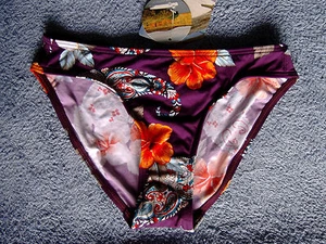 Sunseeker Size 8 XS Viola Print Bikini Briefs Bottoms Purple Mix - Picture 1 of 7