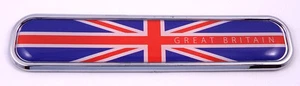 Great Britain British flag Chrome Emblem 3D auto Decal car bike boat 5.3" - Foto 1 di 2