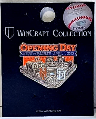 New York Mets 2013 Opening Day Pin vs San Diego Padres 4/1/13 Citi Field NY - Image 1 of 2