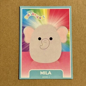 Tarjeta coleccionable B1G1 ~ Squishmallow ~ Mila the Elephant ~ #45 ~ Serie 1 ~ M/NM - Imagen 1 de 2