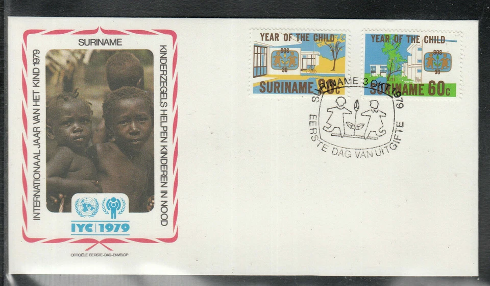 Postal History Suriname IYC International Year the Child beautiful FDC 1979 - Image 1 of 1