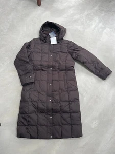 Abrigo largo de invierno Lands' End para mujer chalet plumón talla GRANDE marrón - Imagen 1 de 13