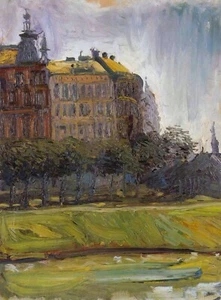 On the Danube Canal by Richard Gerstl Giclee Fine Art Print Repro on Canvas - Picture 1 of 1