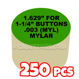1-1/4" Tecre Mylars Clear Plastic Cover for Button Maker Machine Press 250 pcs - Picture 1 of 1