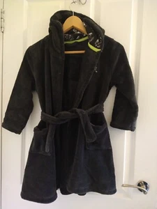 Hooded Black Star Wars Dressing Gown - Kids Age 7-8 Years - Picture 1 of 4