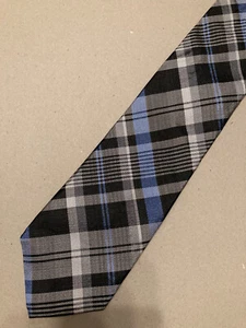 Cravatta collo uomo Beverly Hills Polo Club nuova senza etichetta nera grigia blu seta - Foto 1 di 2