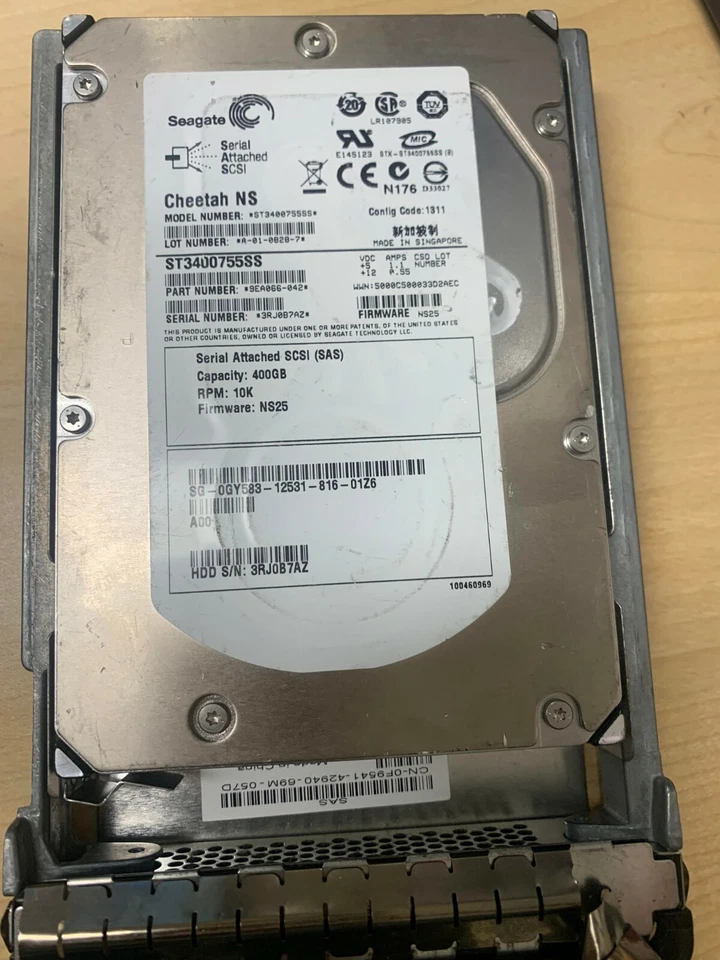 MM407 Dell 400GB 10K SAS 3G 16MB 3.5'' Hard Drive 0MM407 ST3400755SS  - Image 1 of 1