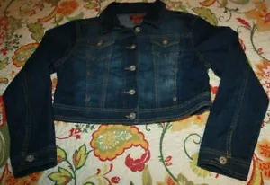 Giacca da ragazza jeans Arizona taglia XL (14/16) manica lunga denim jeans lavaggio scuro in perfette condizioni - Foto 1 di 7
