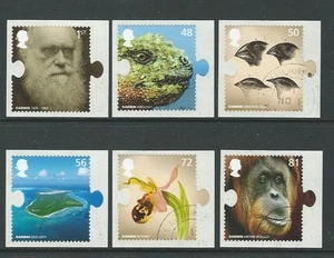 GREAT BRITAIN 2009 CHARLES DARWIN SELF ADHESIVE SET OF 6 FINE USED - Imagen 1 de 1