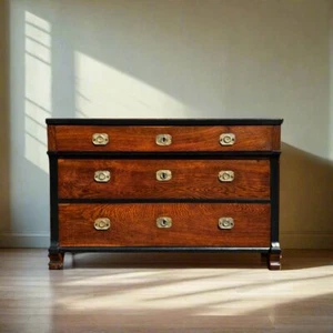 Antike Kommode | Biedermeier um 1820 | Eiche | Messingbeschläge - Bild 1 von 10