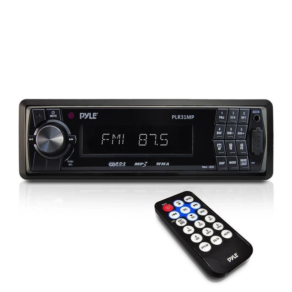 Pyle In-Dash Am/FMpx PLL Tuning Car Radio W Detachable Face Panel New PLR31MP - Image 1 of 4