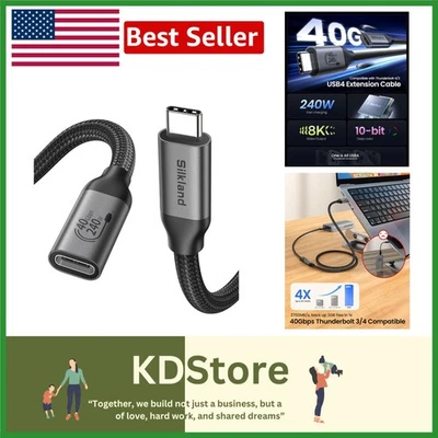 UltraSpeed 5ft USB C Extension Cable – 40Gbps, 240W Fast Charging & 8K/4K Video - Image 1 of 4