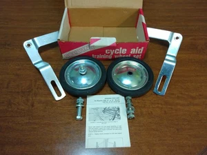 Vintage Original Schwinn 16"-20" Cycle Aid Training Wheels Set w/Box - Picture 1 of 12