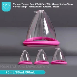 70-90ml Plastic Breast Enhancement Breast Cups For Vacuum Therapy Beauty Machine - Picture 1 of 15