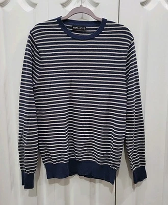 J. Camisa Crew Mercantile Náutica Rayas Manga Larga Azul Marino Blanco Sin Etiqueta Talla M? Foto 1 de 4