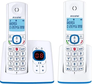 Alcatel F530 DUO - Schnurloses Telefon mit Anrufer-ID und Anzeige, Schwarz B-WAR - Zdjęcie 1 z 8