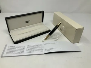 Montblanc Boheme Doue Gold Plated Golf Pattern Black Onyx Ballpoint Pen ID 25497 - Picture 1 of 17