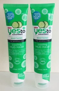 Yes To Cucumbers Soothing Face Cooling Mud Face Mask Roller Applicator 59ml x 2 - Picture 1 of 2
