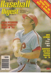Revista Baseball Digest 1979-3 - Greg Luzinski, Philadelphia Phillies - Imagen 1 de 1