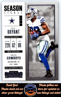 Dez Bryant 2017 Panini Contenders #78 Dallas Cowboys - Image 1 of 4