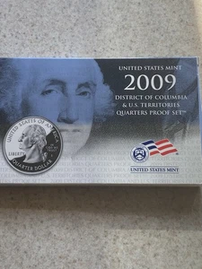 2009 S Proof Quarter Set DC & US Territories 6 Coins With Box and COA - Picture 1 of 7