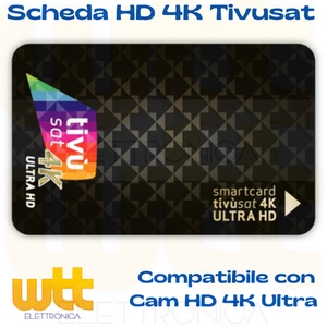 SCHEDA TIVU' SAT HD SMART CARD TIVU' SAT NUOVA HD 4K ULTRA HD - Foto 1 di 1