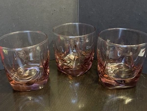 VTG Set of 3 Libbey Old Fashioned Imperial Plum Whiskey Glasses Tumblers - Picture 1 of 9