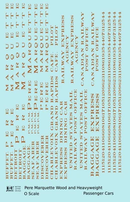 K4 O Scale Decals Pere Marquette Heavyweight Passenger Car Bronze Gold - Image 1 of 3