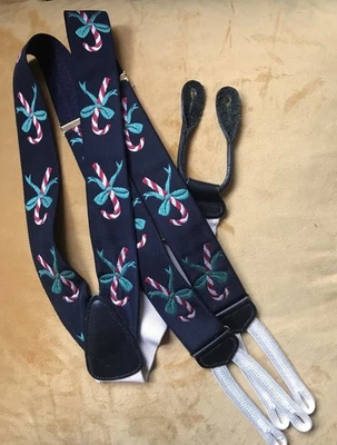 男式复古 TRAFALGAR 吊带支架圣诞糖果甘蔗假日新奇 — 第 1/3 张图片