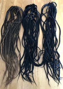 6 + Extras Straight Faux Locs Crochet Hair African Braid Dreads Dreadloc - Picture 1 of 3