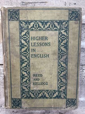 1903 Antique Lang. Study Book "Higher Lessons in English" - Image 1 of 4