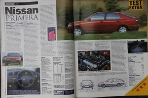 Original 1996 Autocar extracted mag road test NISSAN PRIMERA 2.0 TD SLX 4217 - Foto 1 di 1