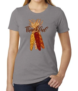Thankful Corn Thanksgiving T-Shirts, lustige Frauen Shirts, Geschenk Tee für Frauen! - Bild 1 von 8