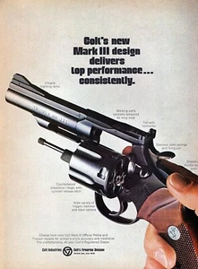 1969 Colt Trooper Mark III Revolver Kurzwaffe Original Farbdruckanzeige - Bild 1 von 1