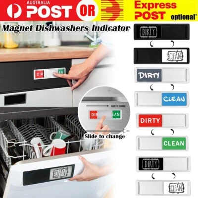 Clean Dirty Dishwasher Magnet Indicator Sign Non Scratch Magnetic Easy Read AU - image 1 of 4