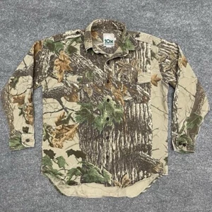 Vintage 10X Realtree Camo Shirt Mens Medium Brown Faded Hunting Grunge USA 90s - Picture 1 of 8