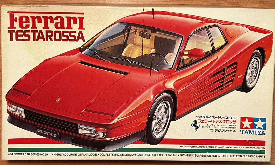 Tamiya Ferrari Testarossa 1:24 Kit #24059 - Immagine 1 di 1
