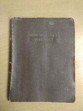 Original Home Front  'Raid Spotters Note Book' 3rd edtion (1943) By C Griffith