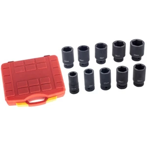 10PCS 3/4Inch Drive Deep Impact Socket Set Metric 22-41mm 6-Point Kit With Case - Picture 1 of 12