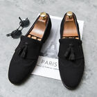 Men Tassel Slip On Casual Brogues Oxfords Business Loafers Carved Wing-Tip Shoes