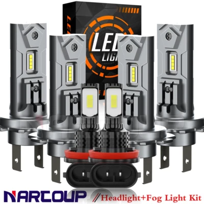 For Mercedes-Benz CLS550 2007 2008 2009-2011 - 6x LED Headlight+Fog Light Bulbs Foto 1 de 4