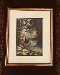 Claude Monet. Impressionist Pain The Parc Monceau Matted Gold Wood Framed Print - Picture 1 of 12