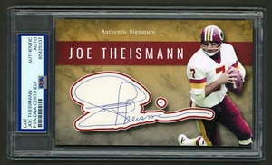 Joe Theismann Signed Cut Display (PSA) Washington Redskins Photo Card Auto - Picture 1 of 2