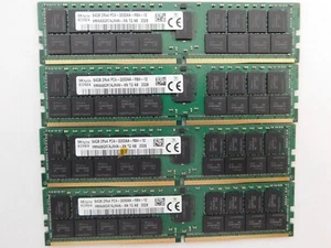 SK hynix 256GB (4X64GB) 2RX4 PC4-3200AA ECC SERVER MEMORY RAM - Picture 1 of 3